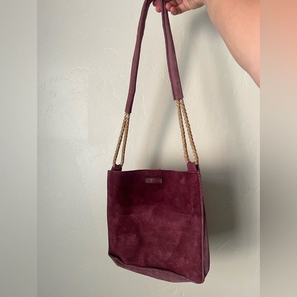 Joe Boxer Handbags - Joe boxer purple leather suede shoulder bag purse